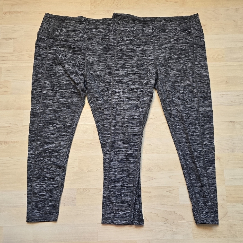 Victoria's Secret Grey Leggings 2 Pairs Size Large - Picture 2 of 11